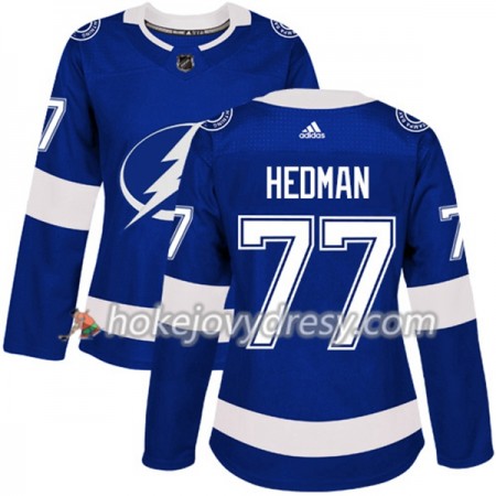 Dámské Hokejový Dres Tampa Bay Lightning Victor Hedman 77 Adidas 2017-2018 Modrá Authentic
